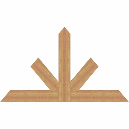 Ekena Millwork Saratoga Timber Gable Bracket, Western Red Cedar, 60"W x 35"H x 1 1/2"D x 5 1/2"F, 14/12 Pitch GBW060X35X0206SAR00SWR